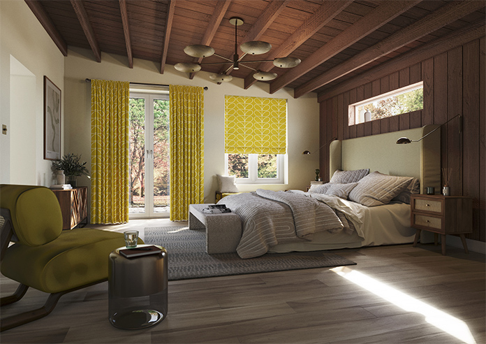 Orla Kiely Jumbo Linear Stem, Sunflower - Made to Measure Curtains - Image 7